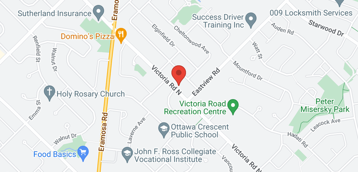 map of 187 VICTORIA Road N